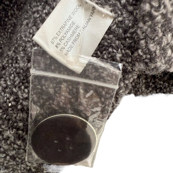 Cullen Brand Cardigan Wool Cashmere Blend Medium Womens Sweater Gray Boucle NWT - Picture 11 of 11